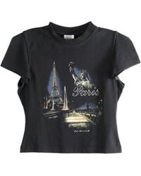 Vetements - Paris Tourist Front Sleeve Baby Crew Neck T-Shirt - Lyst