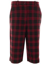 Pinko - Check-Pattern Knee-Length Shorts - Lyst