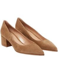 Gianvito Rossi - Solid Suede Pumps - Lyst