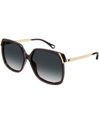Chloé - Chloé Eyewear Oversized Frame Sunglasses - Lyst