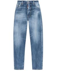 DSquared² - Logo Tag Cropped Jeans - Lyst