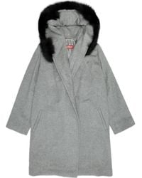 Max Mara - Woolly Collar Hooded Coat - Lyst