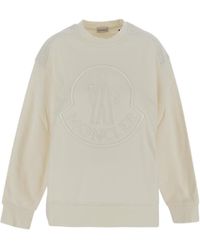 Moncler - Logo Embroidered Crewneck Sweatshirt - Lyst