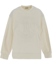 Moncler - Logo Embroidered Crewneck Sweatshirt - Lyst