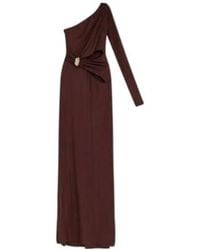 Elisabetta Franchi - Cut-Out One-Shoulder Carpet Dress - Lyst