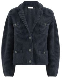 Brunello Cucinelli - Cashmere Feather Yarn English Rib Cardigan - Lyst
