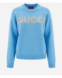 Gucci - Soft Wool Top With Intarsia - Lyst
