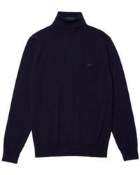 Lacoste - Logo Embroidered Turtleneck Jumper - Lyst