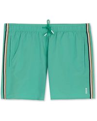 BOSS - Signature Stripe Drawstring Swim Shorts - Lyst