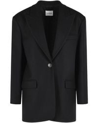 ANDAMANE - 'Teresa' Virgin Wool Oversize Blazer - Lyst