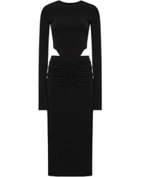 ANDAMANE - Heloise Cut-Out Ruched Midi Dress - Lyst