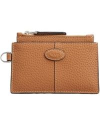 Tod's - Logo-Debossed Leather Clutch Bag - Lyst