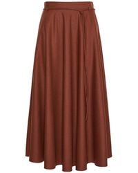 Max Mara - Stretch-Cashmere Foule Midi Skirt - Lyst