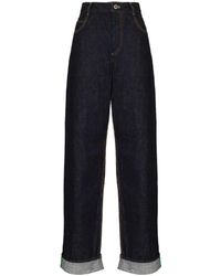 Bottega Veneta - Turn-Up Hem Straight Leg Jeans - Lyst