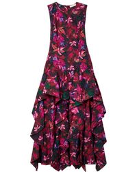 Ulla Johnson - Floral-Patterned Pleated Dress - Lyst