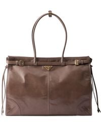 Prada - Bonnie Extra-Large Leather Handbag - Lyst