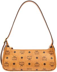 MCM - Aren All-Over Logo Printed Small Shoulder Bag - Lyst