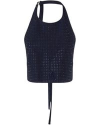 Pinko - Rhinestone-Embellished Halterneck Top - Lyst