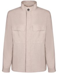 ZEGNA - High Collar Utility Jacket - Lyst