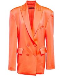 Alex Perry - Wells Crepe Satin Blazer - Lyst
