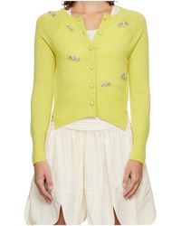 Simone Rocha - Long-Sleeved Cashmere Knit Cardigan - Lyst