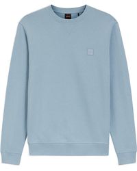 BOSS - Minimalist Crew Neck Sweatshirt - Lyst