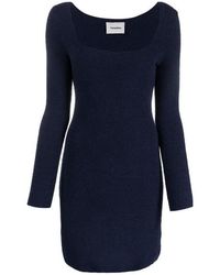 Nanushka - Leah Square-Neck Knitted Dress - Lyst