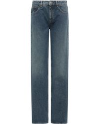 Moncler - Straight Leg Bleached Jeans - Lyst