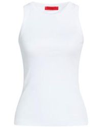 MAX&Co. - Solid Color Sleeveless Crew Neck Tank Top - Lyst