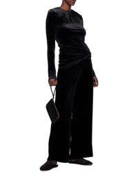 TOTEME - Valin Velvet Wide-Leg Trousers - Lyst