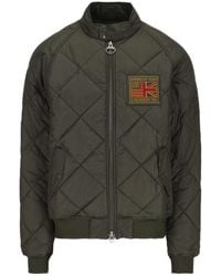 Barbour - Logo Patch Zip-Up Padded Jacket - Lyst