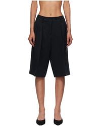 Frankie Shop - Bilbao Pleated Linen Bermuda Shorts - Lyst