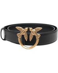 Pinko - Love Berry Logo Plaque Buckle Belt - Lyst