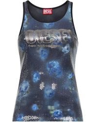 DIESEL - T-Unky Floral Print Jersey Top - Lyst