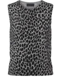 Nili Lotan - Nessa Leopard-Print Cashmere Top - Lyst
