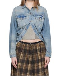 R13 - Wrap Denim Trucker Jacket - Lyst