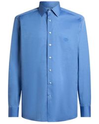 Etro - Embroidered Logo Shirt - Lyst