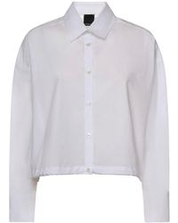 Pinko - Elastic Hem Poplin Shirt - Lyst