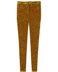 Saint Laurent - Velvet Straight Leg Trousers - Lyst