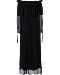Nina Ricci - Gathered Sheer Silk Maxi Dress - Lyst