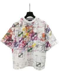 we11done - Printed Pattern Short-Sleeved T-Shirt - Lyst