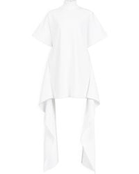 Alaïa - Alaïa Draped-Hem Short-Sleeve Dress - Lyst