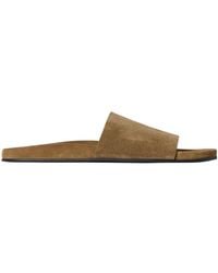 The Row - Hugh Suede Slides - Lyst