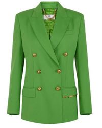 Elisabetta Franchi - Double-Breasted Long-Sleeved Jacket - Lyst