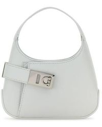 Ferragamo - Ferragamo Logo Plaque Gancini Buckled Hobo Bag - Lyst