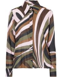 PUCCI - Printed Cotton-Muslin Shirt - Lyst