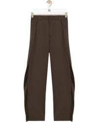 Loewe - Pleated Wide Leg Trousers - Lyst