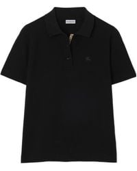 Burberry - Ekd Embroidered Short Sleeved Polo Shirt - Lyst