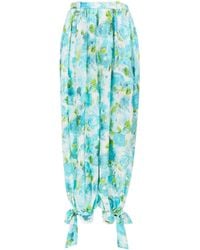 Chloé - Floral-Print Jacquard Trousers - Lyst