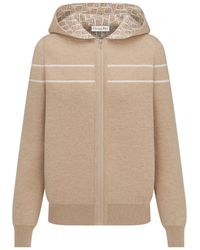 Dior - Reversible Zipped Cardigan With Hood - Lyst